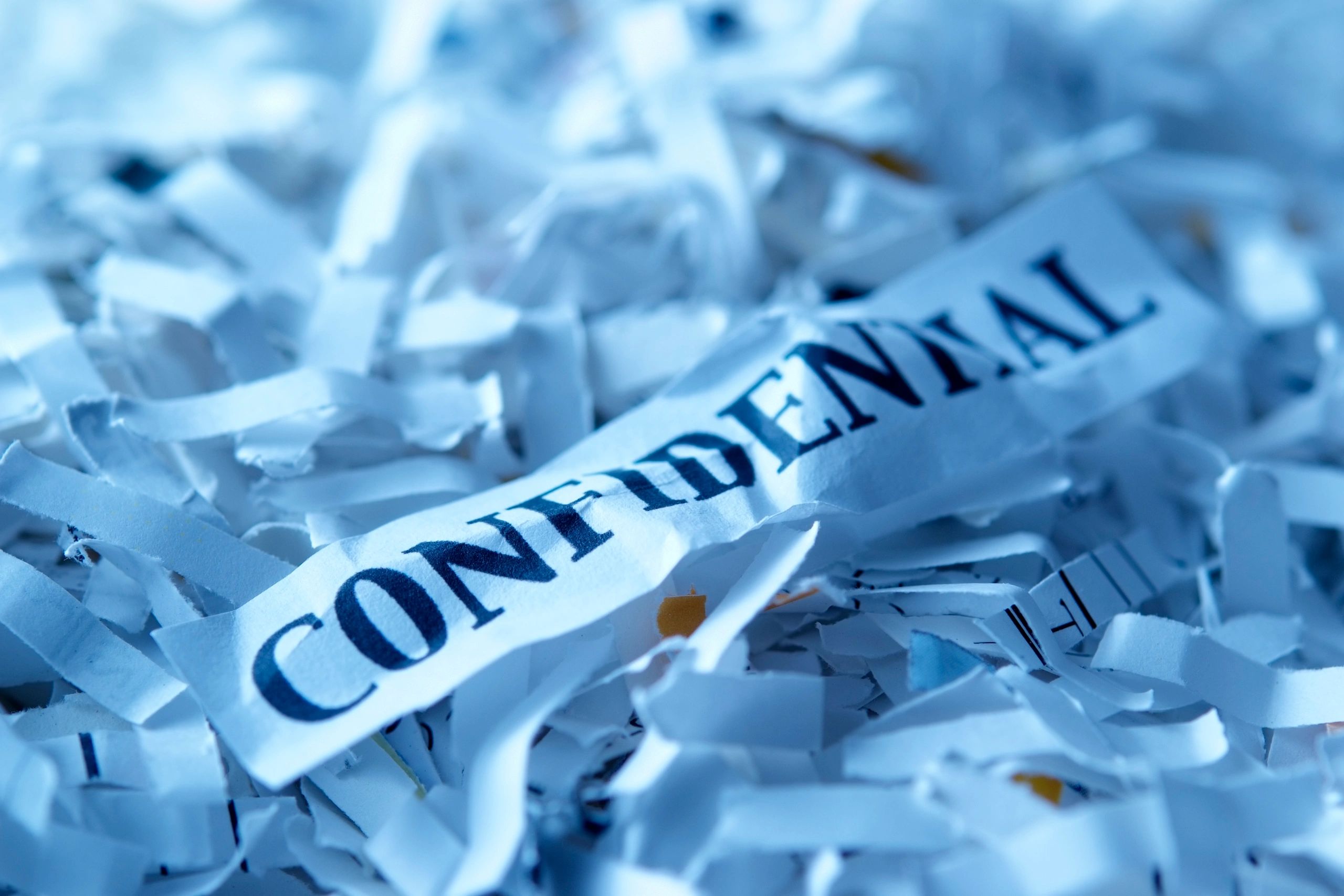 Secure document shredding service for confidential records