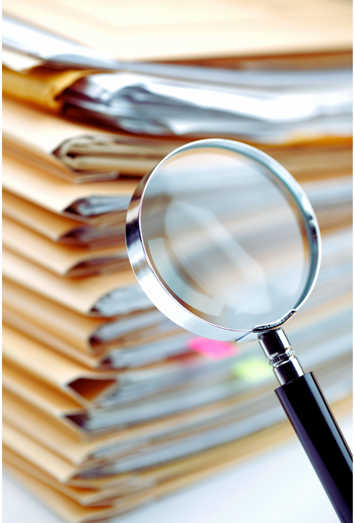 document magnifying glass